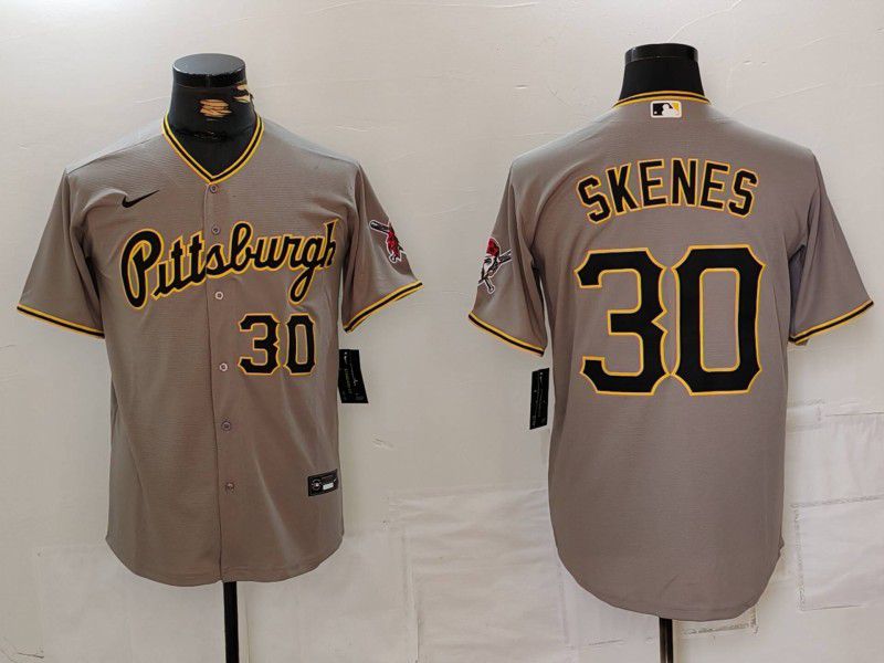 Men Pittsburgh Pirates #30 Skenes Browm Game 2024 Nike MLB Jersey style 814->pittsburgh pirates->MLB Jersey